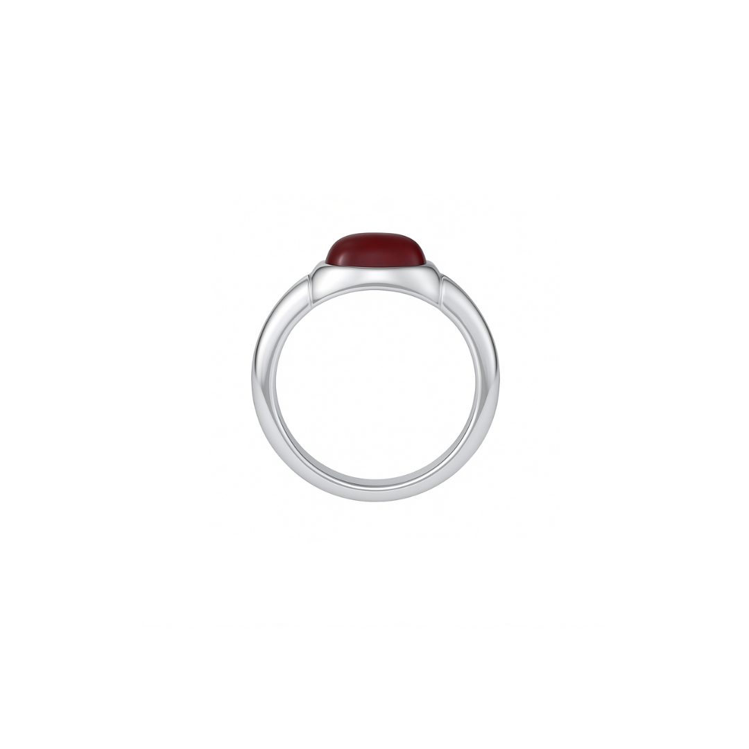 MONOCHROME GARNET SMALL RING