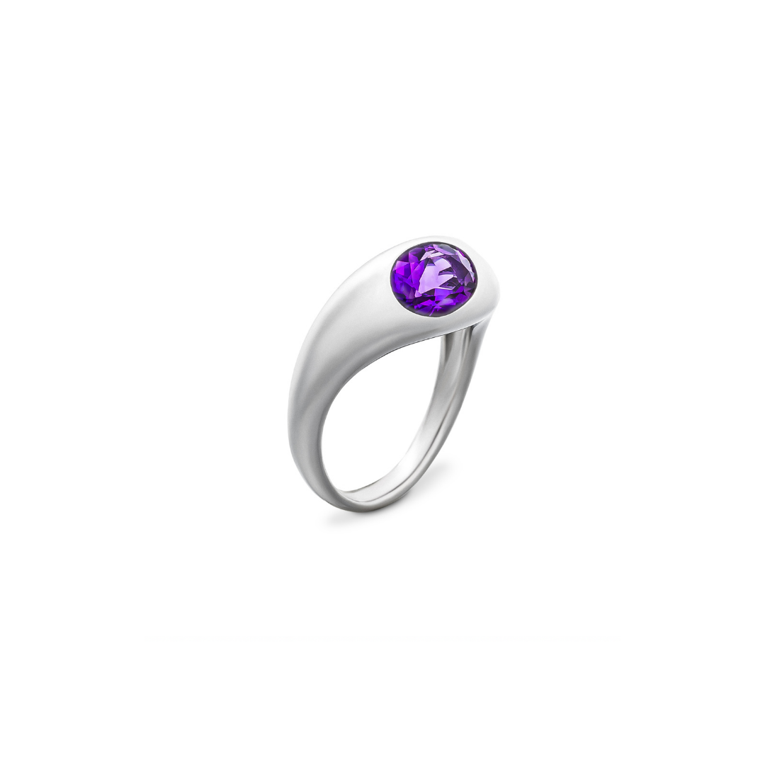 CURVE AMETHYST RING
