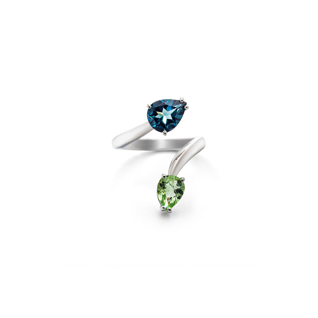 LIANA TOPAZ PERIDOT RING