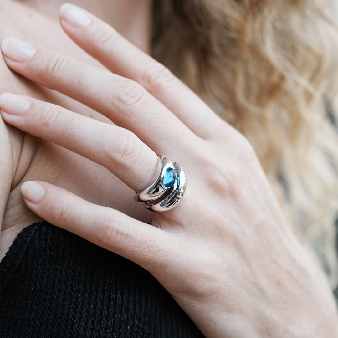 DUAL SWISS TOPAZ RING