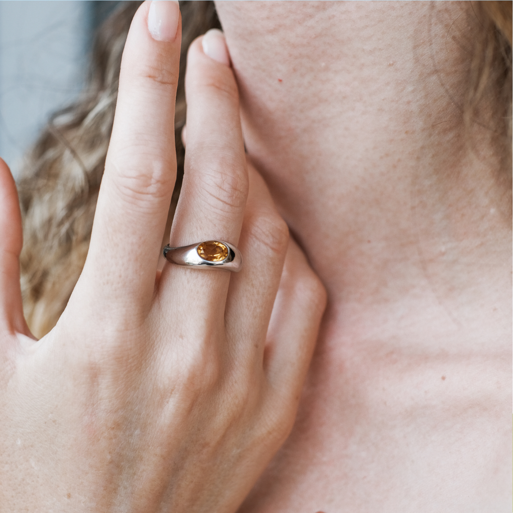 CURVE CITRINE RING