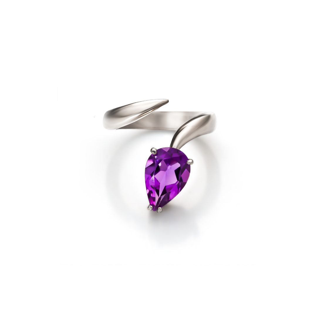 CLAW AMETHYST RING