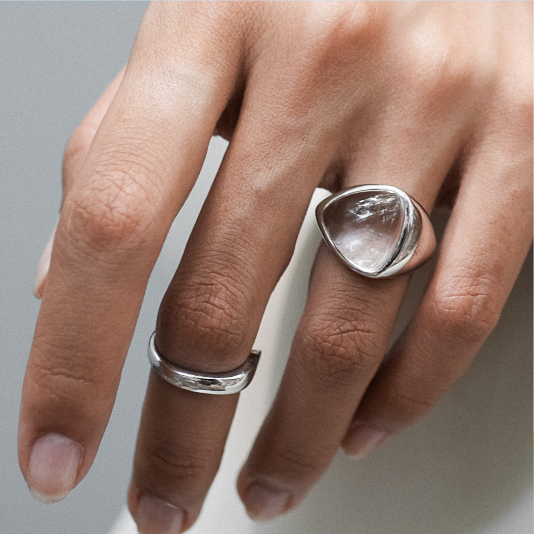 PONDER CLEAR QUARTZ RING