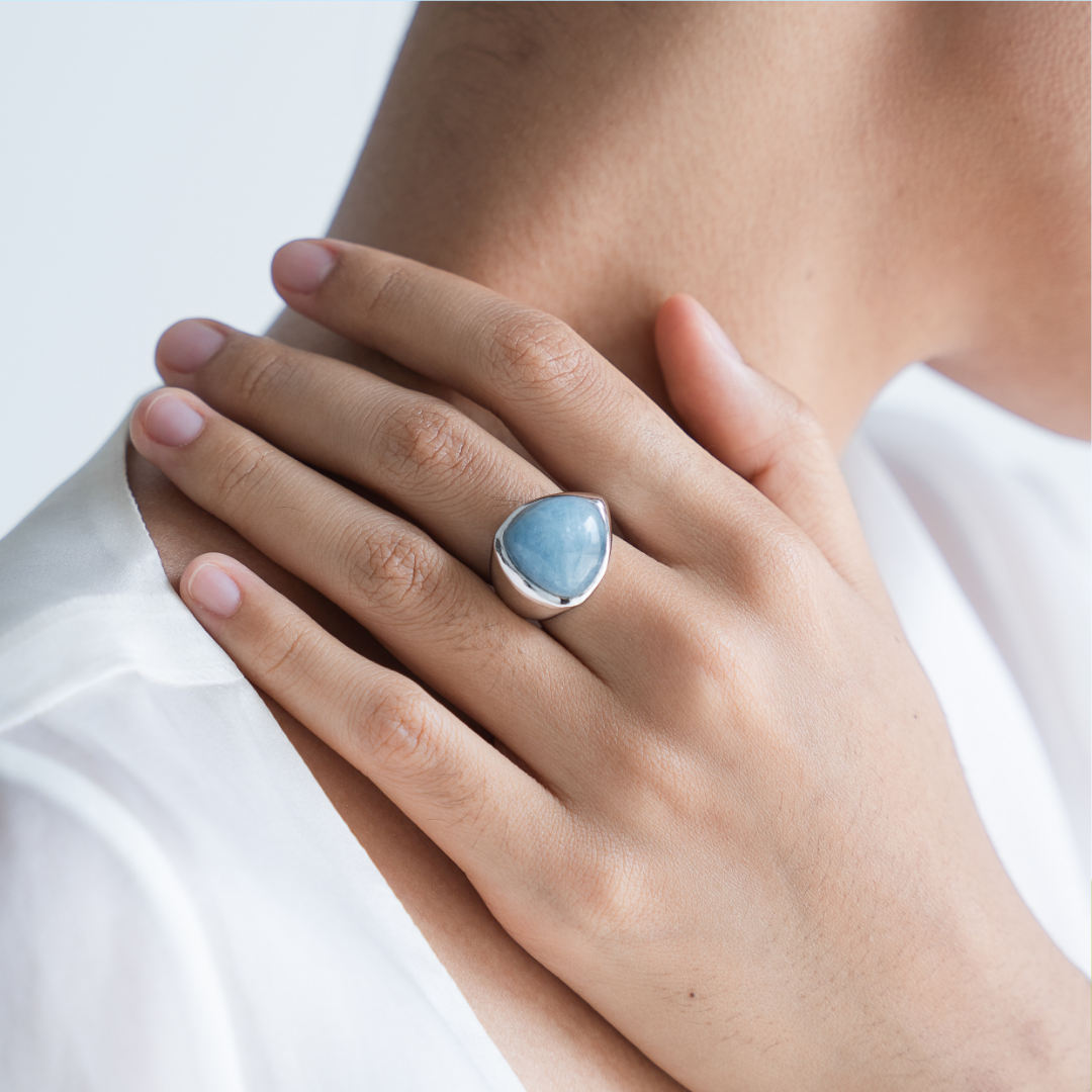 PONDER AQUAMARINE RING