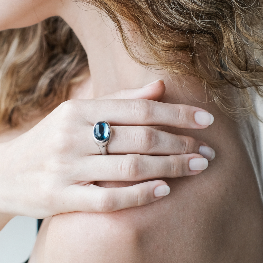 MONOCHROME TOPAZ LONDON RING
