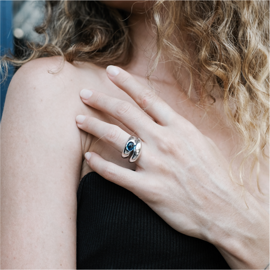 DUAL SWISS TOPAZ RING
