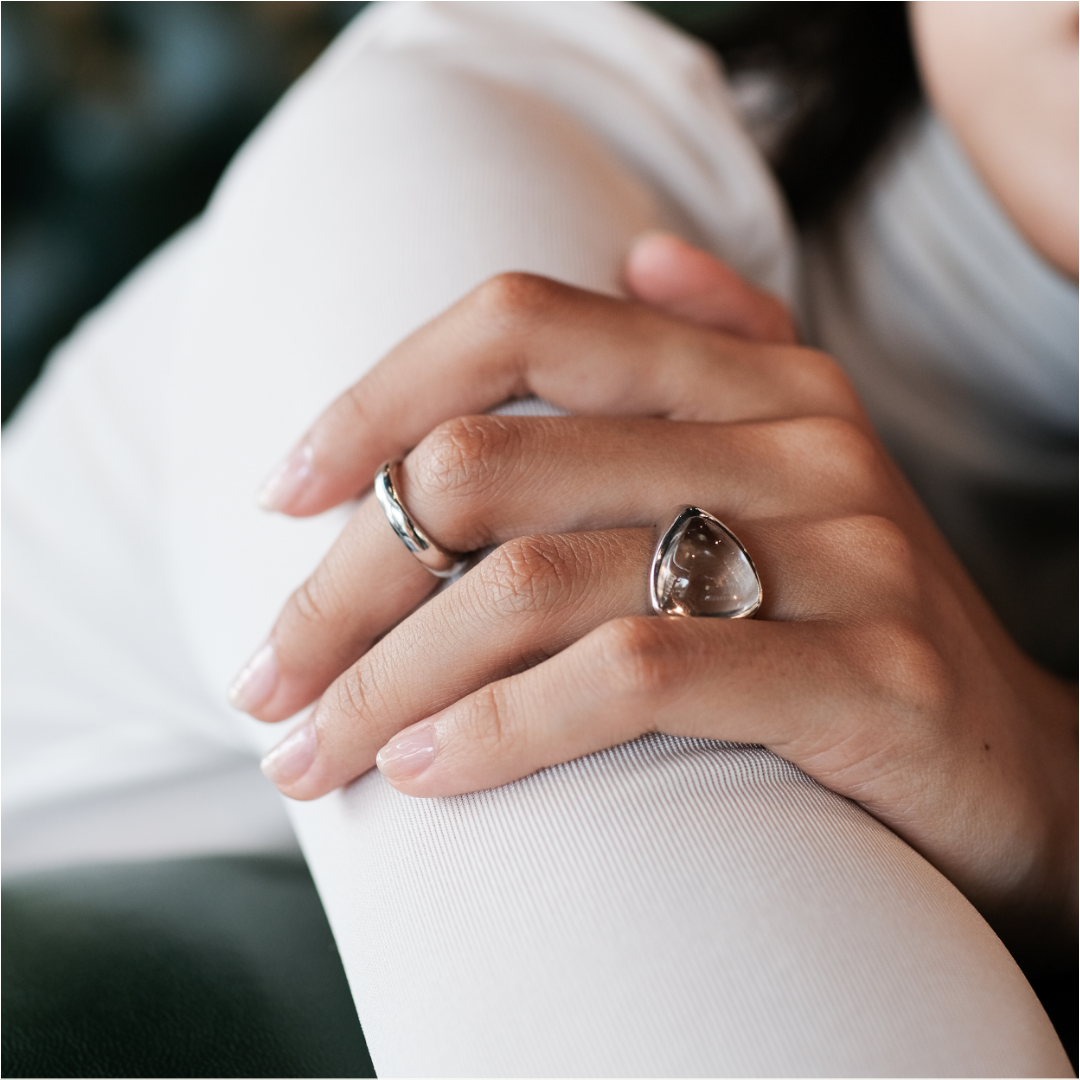 PONDER CLEAR QUARTZ RING
