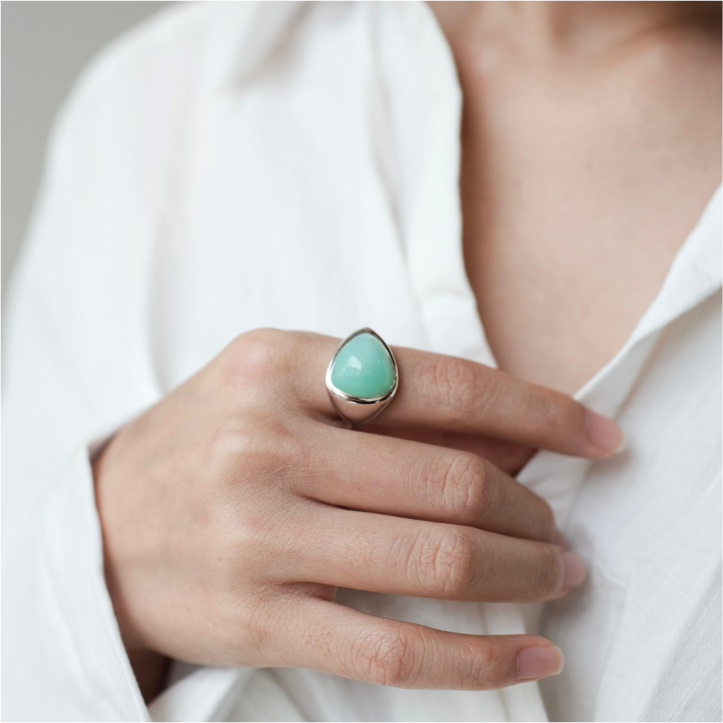 PONDER CHRYSOPRASE RING