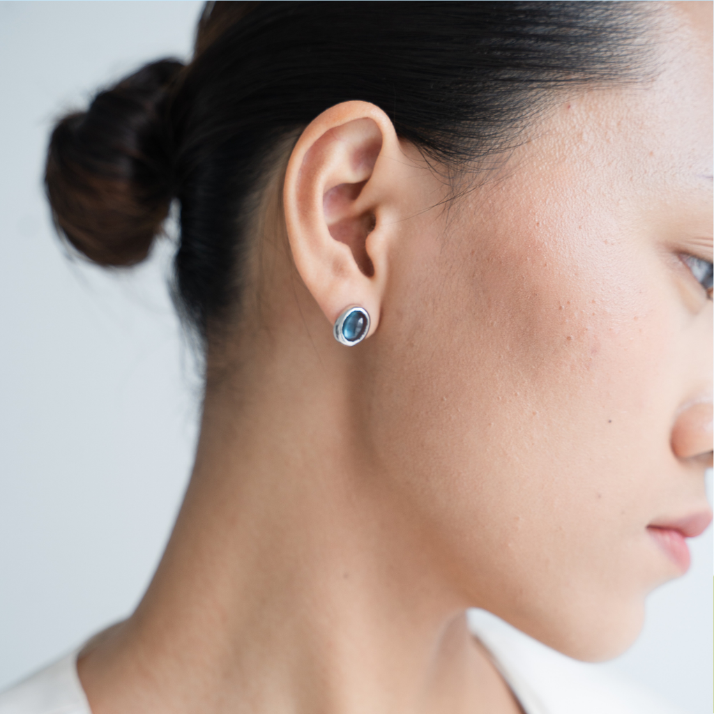 MONOCHROME TOPAZ LONDON EARRINGS
