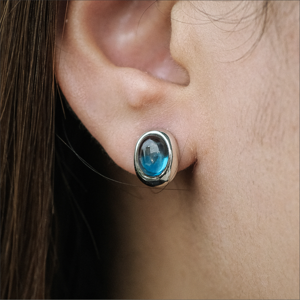 MONOCHROME TOPAZ LONDON EARRINGS