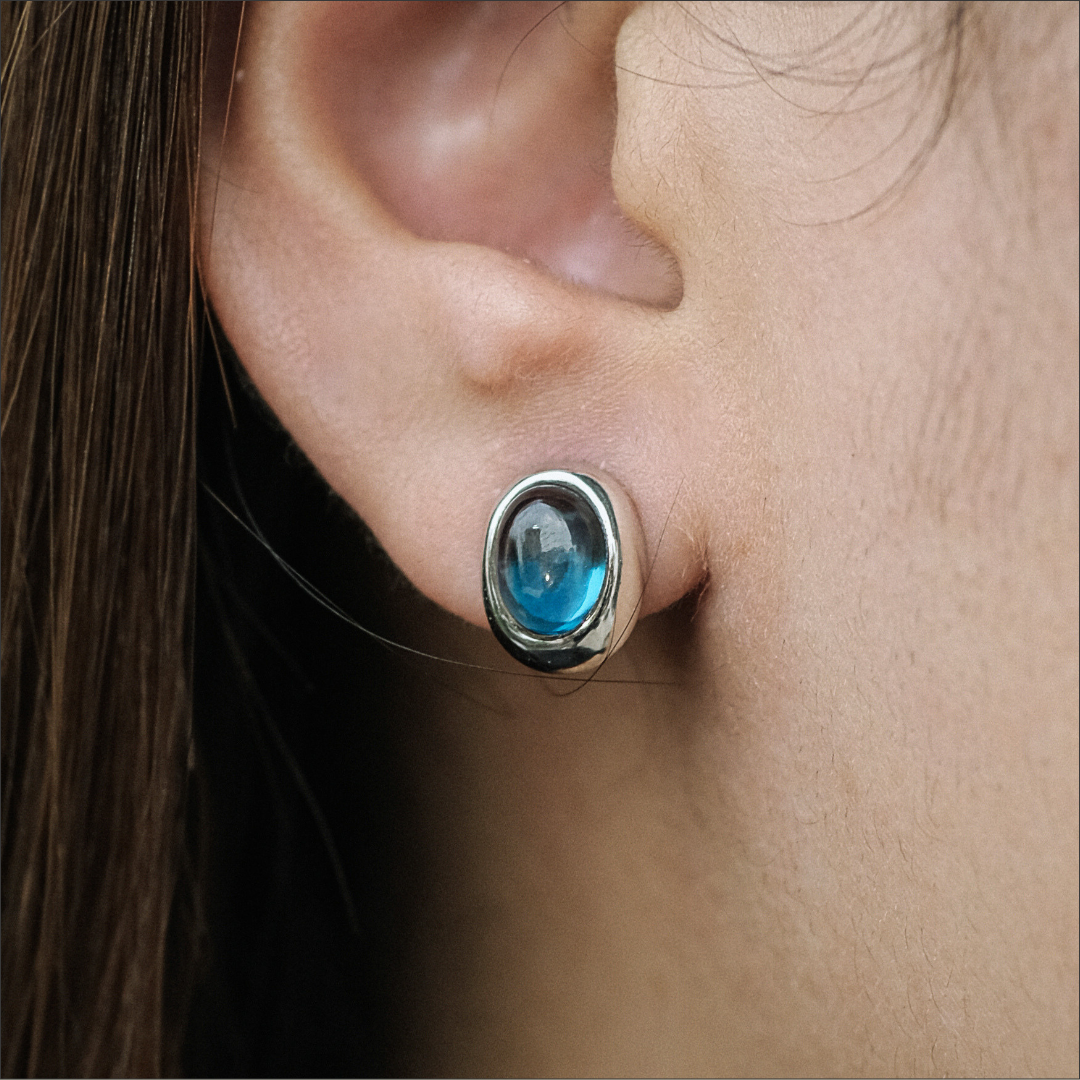 MONOCHROME TOPAZ LONDON EARRINGS
