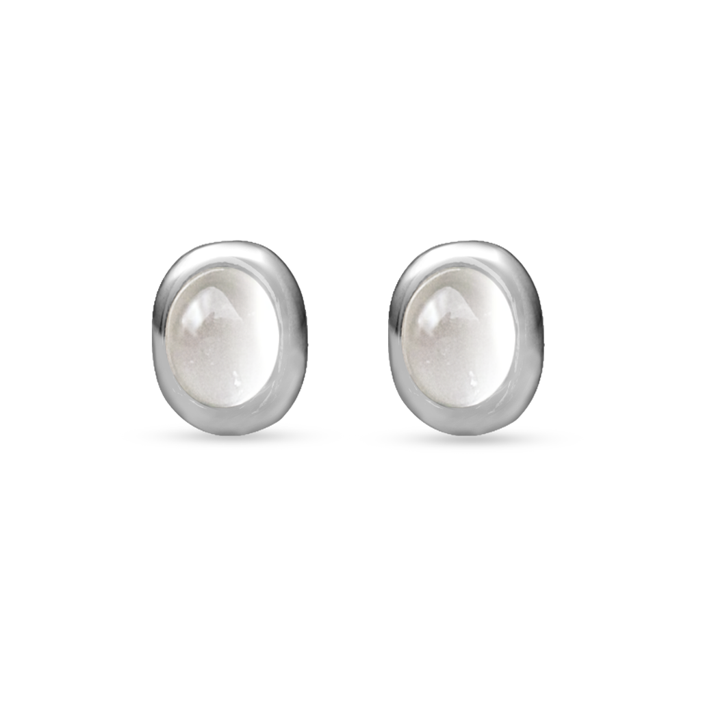 MONOCHROME CLEAR QUARTZ EARRINGS